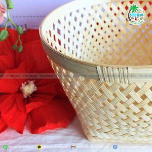 Cestas de almacenamiento de bambú con productos excelentes: artículos esenciales para el hogar funcionales y elegantes exportados desde Vietnam - Product Image 3