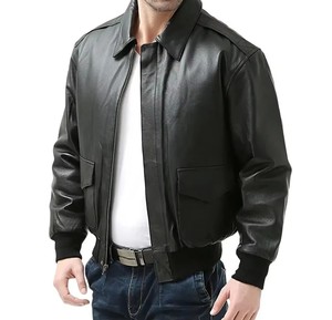 Vestes en cuir pour hommes personnalisées de haute qualité, élégantes et fiables pour des réglages décontractés, veste sur mesure pour hommes - Product Image 1
