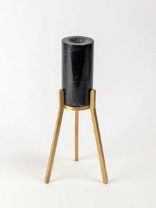 Llamativo portavelas de forma cilíndrica con tapa de mármol blanco con marco de Metal decoración de iluminación real soportes de velas decoración del hogar - Product Image 5