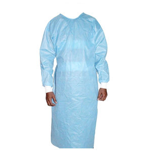 High Quality Disposable Non Woven Waterproof Level Vapor-Protective One-Piece Doctor Gown Elastic Cuffs Waist Tie <b>Full</b> <b>Body</b> - Product Image 3