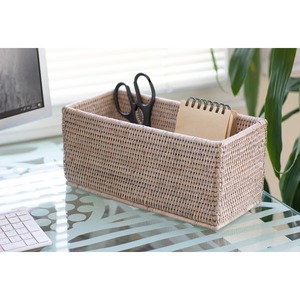 Cesta rectangular simple de ratán en colores personalizados, cesta de almacenamiento hecha a mano, venta al por mayor, ecológica, hecha en Vietnam - Product Image 6