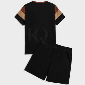 Ensemble d'été pour hommes, comprenant un t-shirt et un short confortables, 100% coton, séchage rapide, tissu léger et respirant pour un usage décontracté - Product Image 2