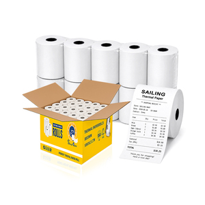 Papel Térmico Sailing 3-1/8 X820 80X60Mm 70Gsm 31/8 230 80X80 en Rollos Verdes, 80X70 por Caja - Product Image 1