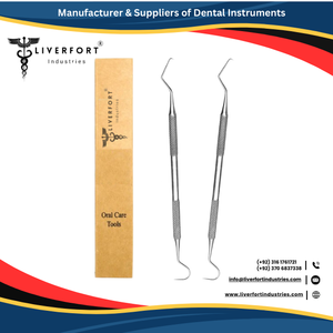 ชุดทำความสะอาดฟันใหม่ทันตแพทย์เครื่องมือสำหรับเลือกทันตแพทย์เครื่องมือขูดหินปูนไหมขัดฟัน5ชิ้นเครื่องมือผ่าตัดสแตนเลส - Product Image 6