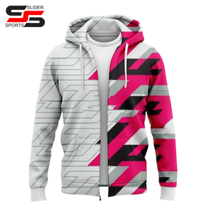 Sweat-shirts à capuche personnalisés en tricot doublé, sublimation, molleton épais 100 % polyester pour le sport et l'été - Product Image 3