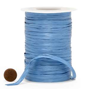 ริบบิ้นราฟเฟียสีด้าน แบบเรียบ วัสดุกระดาษและโพลีเอสเตอร์ สำหรับห่อของขวัญคริสต์มาสและของตกแต่ง - Product Image 3