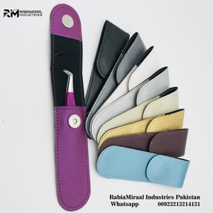 Meilleur produit de haute qualité personnalisé toutes les couleurs unique pince à épiler Pochettes cils pince à épiler Pack pochettes magnétiques en cuir - Product Image 5