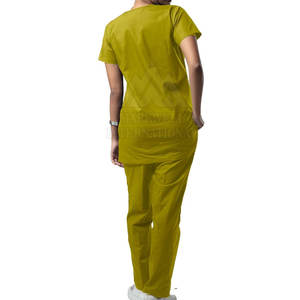 Medical <b>Doctor</b> Nursing Scrub Uniform <b>Set</b> Wholesale Cotton Made New Style Medical Scrub <b>Set</b> - Product Image 2