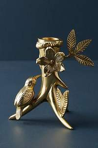 Bougeoir écologique portable à rayures dorées pour la décoration intérieure pour mur ou restauration Design floral - Product Image 4