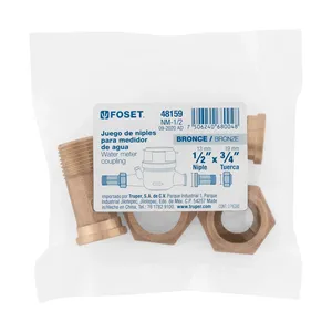 Set di 2 in ghisa e plastica capezzoli per 1/2X3/4 'FOSET contatori d'acqua prepagati DN15 scatola con 6 unità OEM personalizzabili - Product Image 3