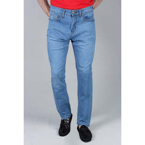 Unze London Men's EUGENE Mid Waist Cut-Off Winter Gothic Y2K Hip Hop Straight <b>Boot</b> Cut Loose <b>Knitted</b> Denim Embroidered Rivet - Product Image 1