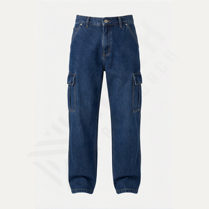Jeans Baggy Respirants de Haute Qualité pour Hommes Nouvelle Mode Dernières Tendances Style Urbain Hip Hop Inspiré Pantalons en Denim en Gros - Product Image 1