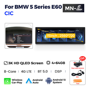 Navifly MNL 15 pouces Android13 voiture <span class=keywords><strong>android</strong></span> stéréo gps radio pour volkswagen pour <span class=keywords><strong>BMW</strong></span> Série 5 E60 avec lecteur multimédia de voiture - Product Image 5