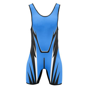 Singlet de lutte de qualité supérieure avec logo sur le devant, service OEM, spandex/polyester, unisexe, adultes - Product Image 5