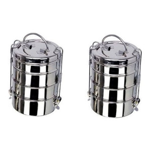 Best Quality Hotel Adult Stainless Steel <strong>Clip</strong> Plain Tiffin Lunch Office and Picnic Compartment with Locking <strong>Clip</strong> - Product Image 2