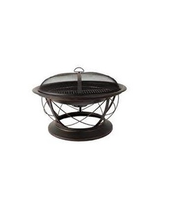Table à thé ronde en acier robuste de 32 pouces pour l'extérieur du jardin Gril de cuisson Grand foyer - Product Image 3
