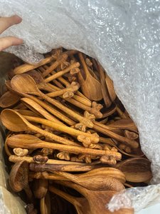 Cuillère en bois, ustensile de cuisine, bois poli lisse pour une cuisson sûre et une présentation en magasin - VENTE CHAUDE DE 99 GOLD DATA - Product Image 5