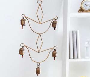 กระดิ่งแขวนตกแต่งบ้านแบบโบราณ ชุบทองเหล็ก  แบบสั่งทำพิเศษ - Product Image 6