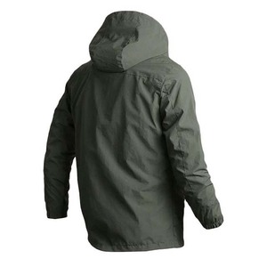 Veste coupe-vent à capuche légère pour homme, style tendance, imperméable, respirante, manteau d'automne, logo frontal, design patchwork - Product Image 3