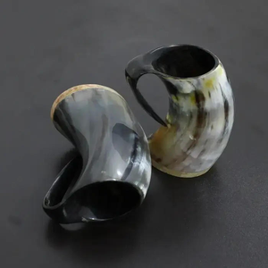 Top Quality Buffalo Horn <b>Mug</b> Polished Finish Wooden Base Eco-Friendly Attractive Design Made In India - Product Image 4