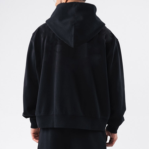 Sweat à capuche zippé intégral personnalisé pour homme, 100 % coton, poids lourd, respirant, séchage rapide, sweat à capuche uni - Product Image 4