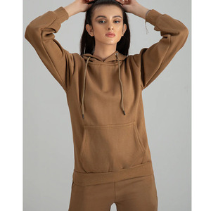 Venta al por mayor logotipo personalizado impreso chándal con capucha personalizado ajustado Unisex transpirable francés Terry de talla grande chándales para las mujeres - Product Image 2