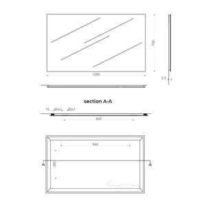 Miroir de salle de bain rétroéclairé par LED 120x70 cm - Product Image 6