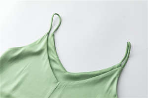 Débardeurs pour femmes en soie à fines bretelles, de bonne qualité, sexy, col rond, sans manches, broderie, respirant, doux, sous-vêtements - Product Image 2