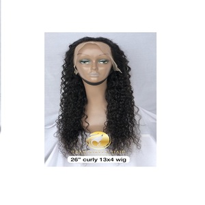 150% 180% Densité Brut Naturel Bouclés Perruque Brésilienne Cheveux Humains Transparent Pour Les Femmes Noires Directe De L'Inde Extension Remy Vendeur - Product Image 1