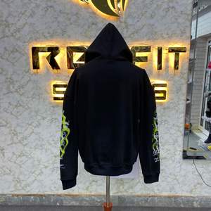 Sweat à capuche personnalisé de haute qualité avec fermeture éclair, imprimé numériquement, en molleton uni 100% coton, unisexe, pour l'hiver, fabriqué en usine, prix abordable - Product Image 6