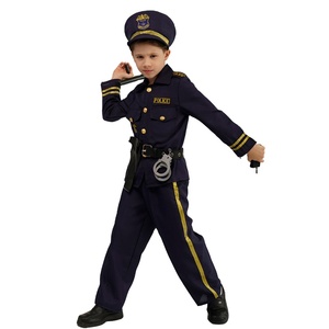 Vente en gros d'uniforme de policier pour garçons, tenue de Cosplay, costumes de jour pour jeu de rôle de carrière pour fête d'halloween et carnaval pour enfants - Product Image 5
