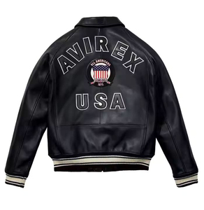 Custom <b>Wool</b>/Polyester Sleeve Jacket Unisex Front Embroidered Patch Zip Bomber Style Ribbed Cuff Reversible Breathable High - Product Image 2