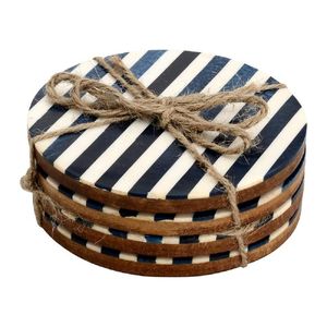 Posavasos de resina de madera moderno, posavasos de resina de madera redondos cuadrados para bebidas, posavasos de resina epoxi de madera hecho a mano de diseño especial - Product Image 5
