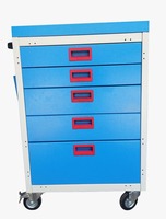 Chariot de transport robuste de qualité supérieure Detay en promotion, armoire à outils modulaire en acier multifonction avec 5 tiroirs mobiles lavables