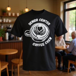 Camiseta de la tripulación de café de abuelos y abuelitas para personas mayores para el Día del Senior en el Centro - Product Image 3