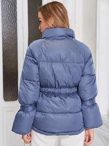 Customized Size Stylish Woman's Puffer <b>Jacket</b> Multiple Colors Fashionable Zipper Design Winter Warm Woven <b>Jacket</b> - Product Image 2