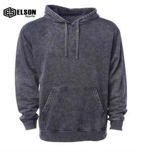 Style frais surdimensionné 100% coton lavé à l'acide en détresse sweat haute rue Vintage hommes à capuche à vendre - Product Image 1