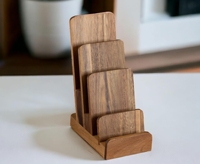 Support de carte en bois, station d'accueil, fait à la main, personnalisable, décoration d'intérieur, cadeau, comptoir de réception, utilisation murale, marque YK