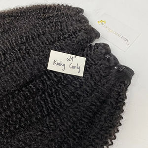 2024 meilleur produit naturel noir crépus bouclés Double peau trame Extensions de cheveux brut vietnamien cheveux humains en gros - Product Image 1