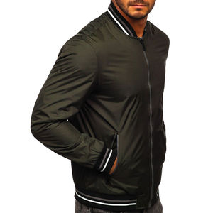 Veste bombardier imperméable de haute qualité pour hommes, Streetwear Slim Fit de couleur unie avec fermeture éclair, nouveauté 2025, automne - Product Image 3