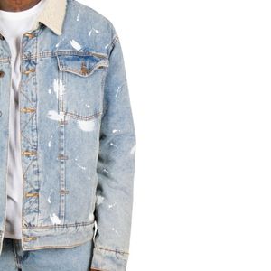 Chaquetas pesadas de mezclilla personalizadas en sarga de algodón, Chaquetas vaqueras de poliéster y algodón, conjunto de vaqueros, Chaquetas vaqueras de invierno en algodón - Product Image 6