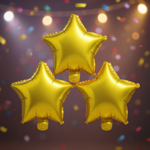 Palloncino a Forma di Stella in Foil Dorato 10 Pollici per Decorazioni Festive - Product Image 3