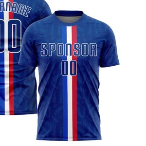 เสื้อฟุตบอลสีน้ำเงินกรมท่าสำหรับผู้ชาย แขนสั้น เสื้อฟุตบอลน้ำหนักเบา ระบายอากาศได้ดี ชุดกีฬาสำหรับการฝึกซ้อม การแข่งขัน - Product Image 2