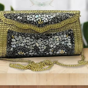 Bolso de noche de cuero clásico Bolso de mano para mujer - Product Image 1