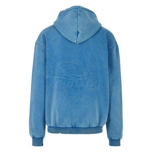 Nouveau design, best-seller, sweat-shirts pour hommes en coton 100% délavé à l'acide, couleur unie, hiver, faible MOQ, vente en gros - Product Image 2