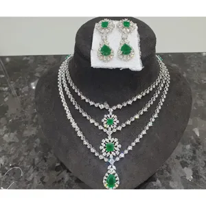 Top quality for Sterling silver 925 fine jewellery necklace set with best wholesale price made in india with best custom packing