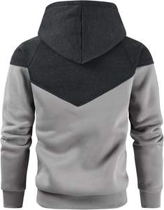 Sweat à capuche surdimensionné coton polaire hommes pull hiver chaud poche kangourou épaule tombante mode personnalisée - Product Image 6