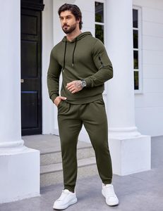 Survêtement pour hommes Logo personnalisé Sportswear Veste à fermeture éclair et pantalon de jogging - Product Image 6