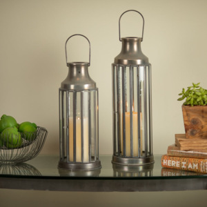 High Quality <b>Outdoor</b> Round Metal Pillar <b>Candle</b> <b>Holder</b> Unique Designer Lanterns in 2 Sizes for Home Decoration - Product Image 6