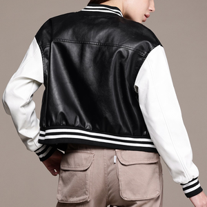 Veste de sport courte personnalisée pour femme, haute qualité, style universitaire, hiver, boutonnée, rembourrée en coton, imperméable - Product Image 6